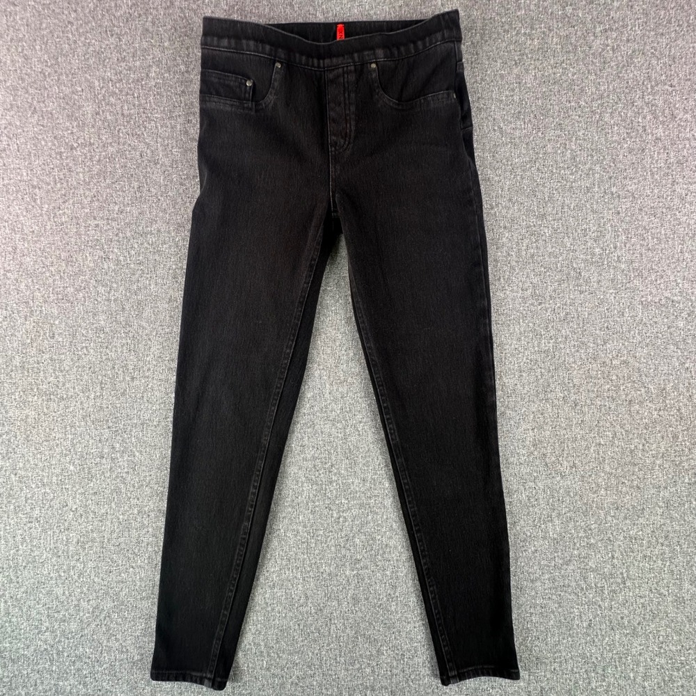 Spanx Leggings Women M Jean-ish Black Stretch Pull-on Excellent